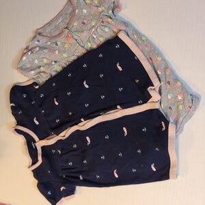 Carter's Navy and Gray Baby One Pieces